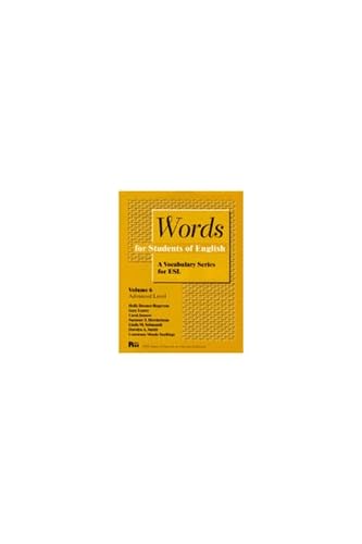 Beispielbild fr Words for Students of English Vol 6 A Vocabulary Series for ESL Pitt Series in English as a Second Language zum Verkauf von PBShop.store US