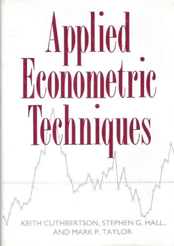 Stock image for Applied Econometric Techniques for sale by Irish Booksellers