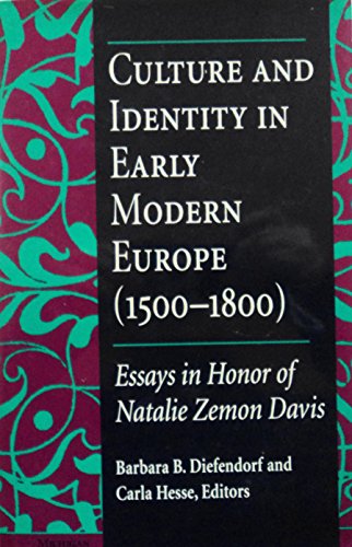 Beispielbild fr Culture and Identity in Early Modern Europe (1500-1800): Essays in Honor of Natalie Zemon Davis zum Verkauf von HPB-Red