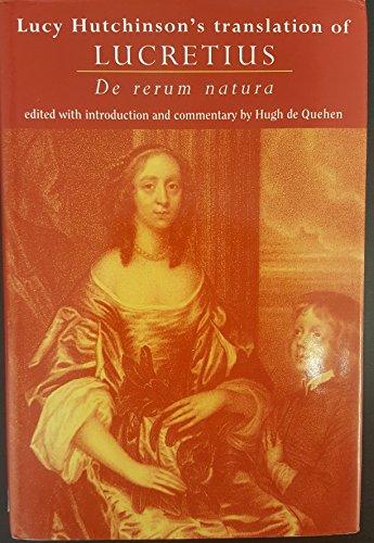 9780472107780: Lucy Hutchinson's Translation of Lucretius: De Rerun Natura