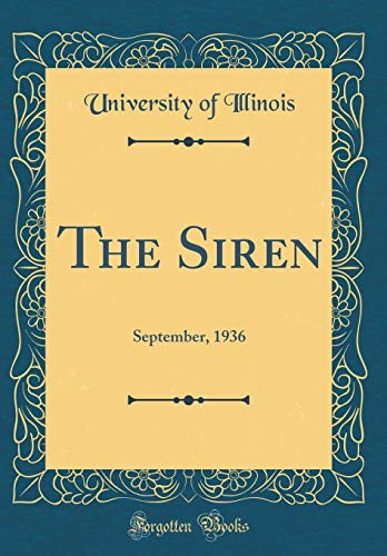 Beispielbild fr The Siren: September, 1936 (Classic Reprint) zum Verkauf von Reuseabook
