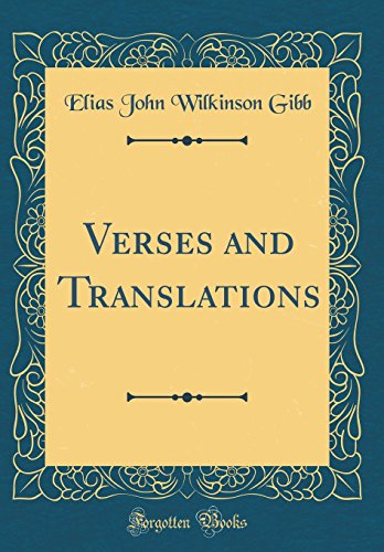 Stock image for Verses and Translations Classic Reprint for sale by PBShop.store US