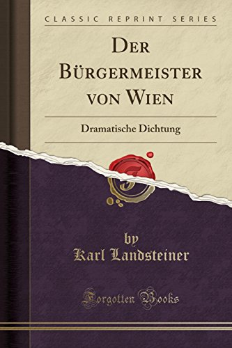 Stock image for Der B?rgermeister Von Wien for sale by PBShop.store US