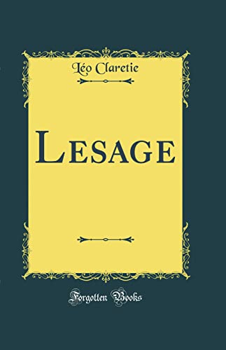 Stock image for Lesage (Classic Reprint) for sale by PBShop.store US