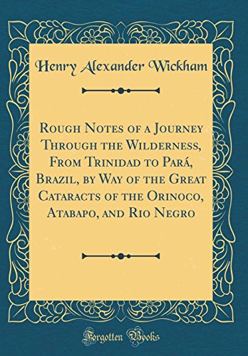 Stock image for Rough Notes of a Journey Through the Wilderness, From Trinidad to Par, Brazil, by Way of the Great Cataracts of the Orinoco, Atabapo, and Rio Negro Classic Reprint for sale by PBShop.store US