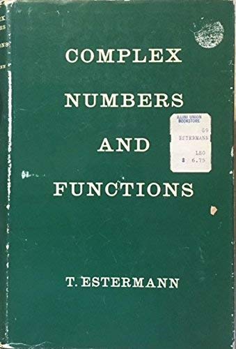 9780485110548: Complex Numbers and Functions