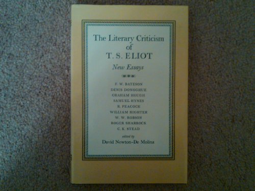 Literary Criticism of T.S.Elliot: New Essays.