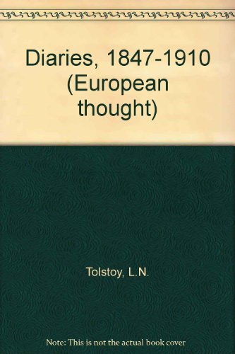 9780485112764: Diaries, 1847-1910 (European thought)