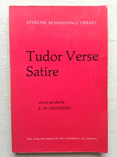 Stock image for Tudor Verse Satire (Renaissance Library) for sale by Redux Books