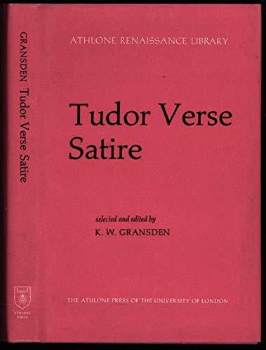 9780485136012: Tudor Verse Satire (Renaissance Library)