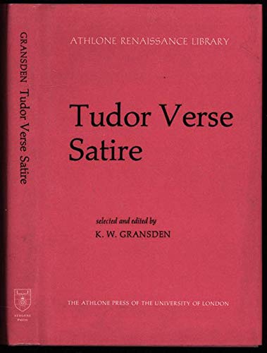 Imagen de archivo de Tudor Verse Satire a la venta por Better World Books