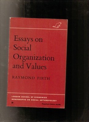 9780485195286: Essays on Social Organization and Values