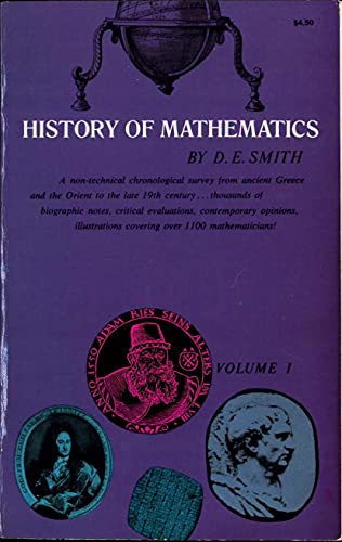 Imagen de archivo de History of Mathematics: General Survey of the History of Elementary Mathematics v. 1: Vol 1 (Dover Books on Mathematics) a la venta por WorldofBooks