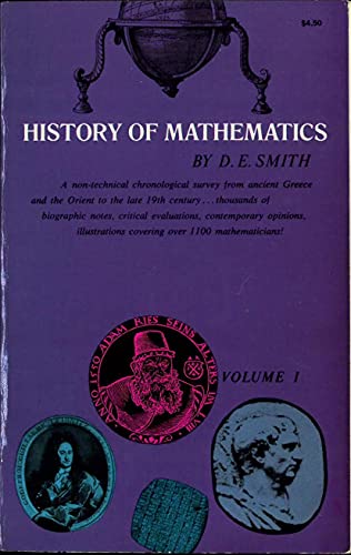 Stock image for History of Mathematics: General Survey of the History of Elementary Mathematics v. 1: Vol 1 (Dover Books on Mathematics) for sale by WorldofBooks