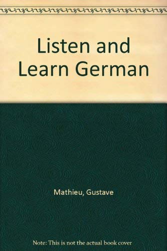 Beispielbild fr Listen and Learn German zum Verkauf von Wonder Book