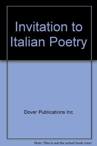 Beispielbild fr Invitation to Italian Poetry zum Verkauf von A Cappella Books, Inc.