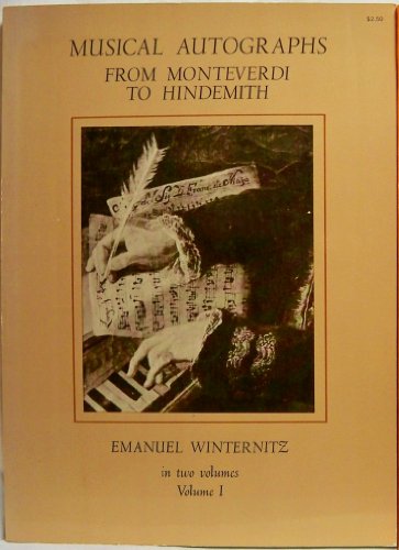 Beispielbild fr Musical Autographs from Monteverdi to Hindemith (Volume 1) zum Verkauf von HPB-Emerald