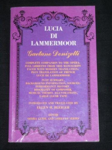 9780486221106: Lucia Di Lammermoor (Opera Guide & Libretto S.)