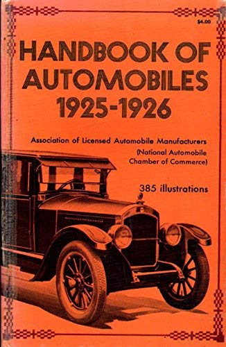 Beispielbild fr Hand Book of Automobiles, 1925-1926 zum Verkauf von Newsboy Books