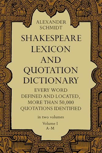 9780486227269: Shakespeare Lexicon and Quotation Dictionary, Vol. 1: Volume 1