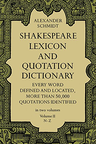 9780486227276: Shakespeare Lexicon and Quotation Dictionary