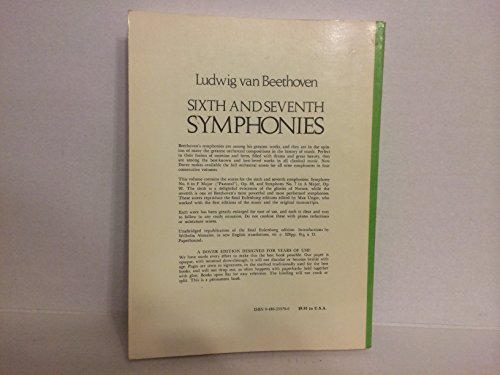 9780486233796: Sixth and Seventh Symphonies in Full Orchestral Score by Beethoven, Ludwig Van (1976) Paperback