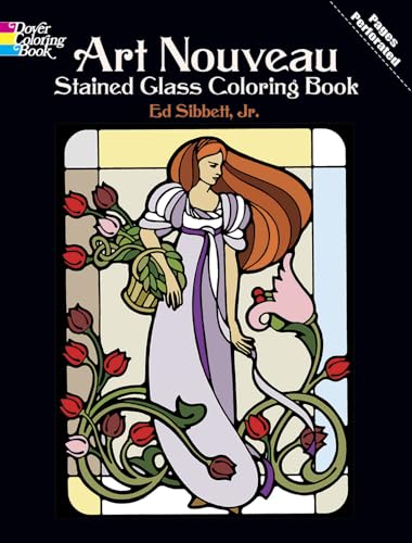 Stock image for Art Nouveau Stained Glass Coloring Book (Dover Design Stained Glass Coloring Book) for sale by Wonder Book