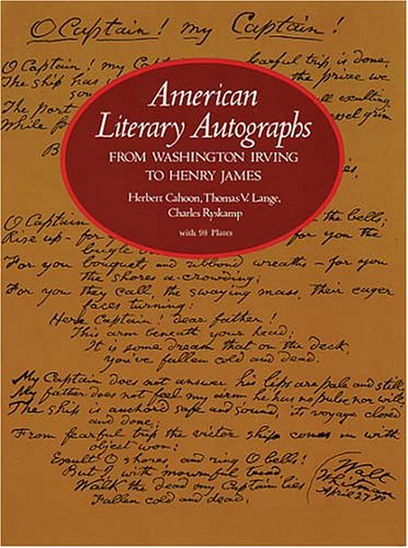 Beispielbild fr American Literary Autographs from Washington Irving to Henry James zum Verkauf von Better World Books