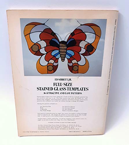 Full-Size Stained Glass Templates: 16 Attractive and Easy Patterns (9780486237442) by Sibbett