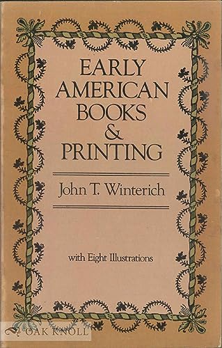 Beispielbild fr Early American Books & Printing zum Verkauf von HPB-Ruby