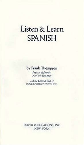 9780486252827: Listen and Learn Spanish: Manual