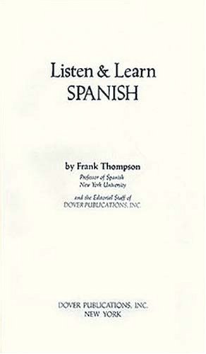 9780486252827: Listen & Learn Spanish (Manual Only)