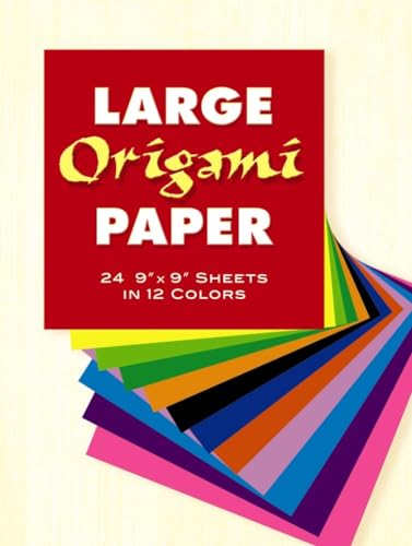 Large Origami Paper : 24 9" X 9" Sheets in 12 Colors