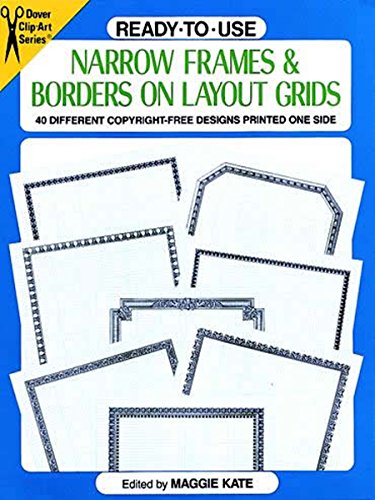 Ready-to-Use Narrow Frames & Borders on Layout Grids (Dover Clip-Art)