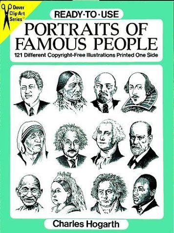 Imagen de archivo de Ready-To-Use Portraits of Famous People: 121 Copyright-Free Designs Printed One Side a la venta por ThriftBooks-Atlanta