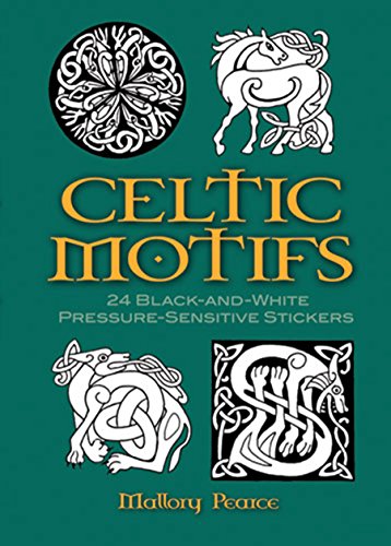 Imagen de archivo de Celtic Motifs: 24 Black-and-White Pressure-Sensitive Stickers a la venta por Kennys Bookstore