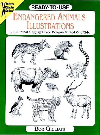 Stock image for Ready-to-Use Endangered Animals Illustrations: 96 Different Copyright-Free Designs Printed One Side (Clip Art Series) for sale by Ezekial Books, LLC