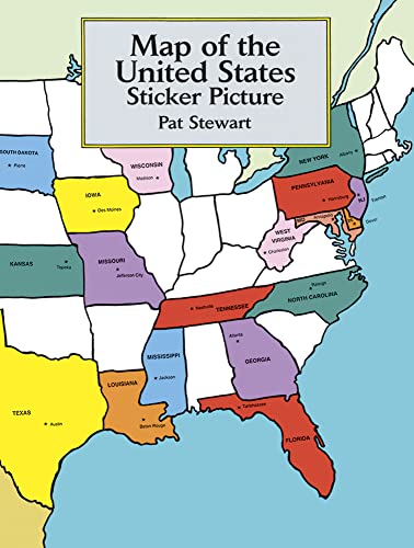 9780486296708: Map of the United States: Sticker Picture