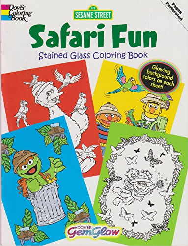 Stock image for Sesame Street Safari Fun GemGlow Stained Glass Coloring Book (Sesame St Stained Glass Coloring Books) for sale by HPB-Diamond