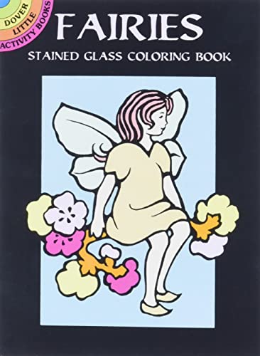 FAIRIES STAINED GLASS COLORING BOOK (8 full-page designs on translucent paper) (b)