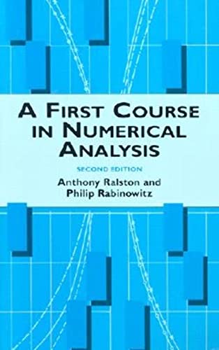 Stock image for A First Course in Numerical Analysis: Second Edition (Dover Books on Mathematics) for sale by HPB-Ruby