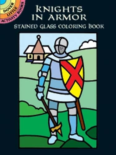 9780486416151: Knights in Armor Stained Glass Coloring Book