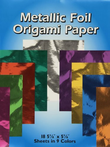 9780486417707: Metallic Foil Origami Paper: 18 5-7/8 x 5-7/8 Sheets in 9 Colors (Dover Origami Papercraft)