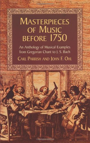 Stock image for Masterpieces of Music Before 1750 (Dover Books on Music) for sale by SecondSale