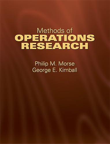 Beispielbild fr Methods of Operations Research (Dover Books on Computer Science) zum Verkauf von Weird World