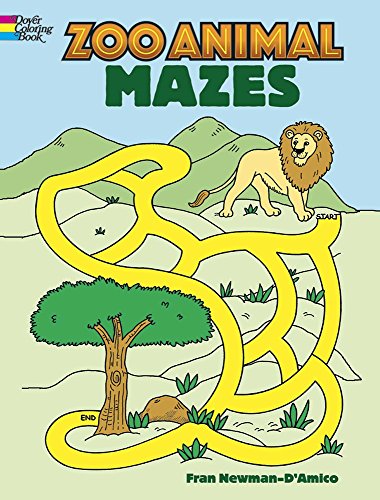 Imagen de archivo de Zoo Animal Mazes Coloring Book (Dover Kids Activity Books: Animals) a la venta por Red's Corner LLC