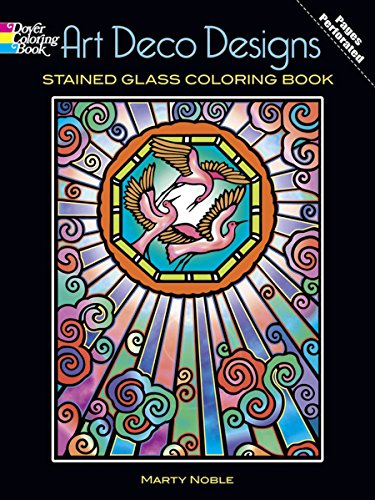 Imagen de archivo de Art Deco Designs Stained Glass Colouring Book (Dover Design Stained Glass Coloring Book) a la venta por WorldofBooks