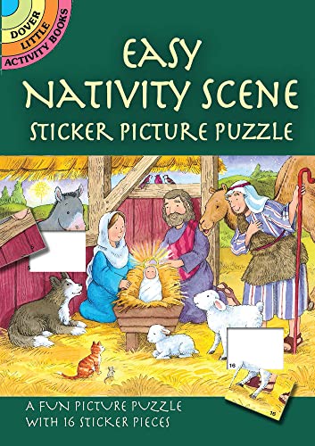 Easy Nativity Scene Sticker Picture Puzzle (Dover Little Activity Books)
