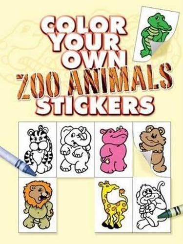 Beispielbild fr Color Your Own Zoo Animals Stickers (Dover Sticker Books) [Soft Cover ] zum Verkauf von booksXpress