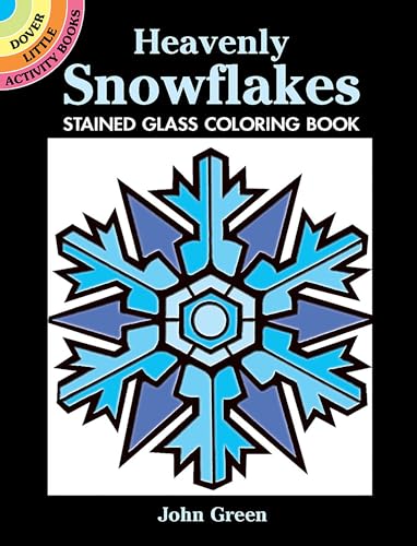 9780486449234: Heavenly Snowflakes Stained Glass Coloring Book